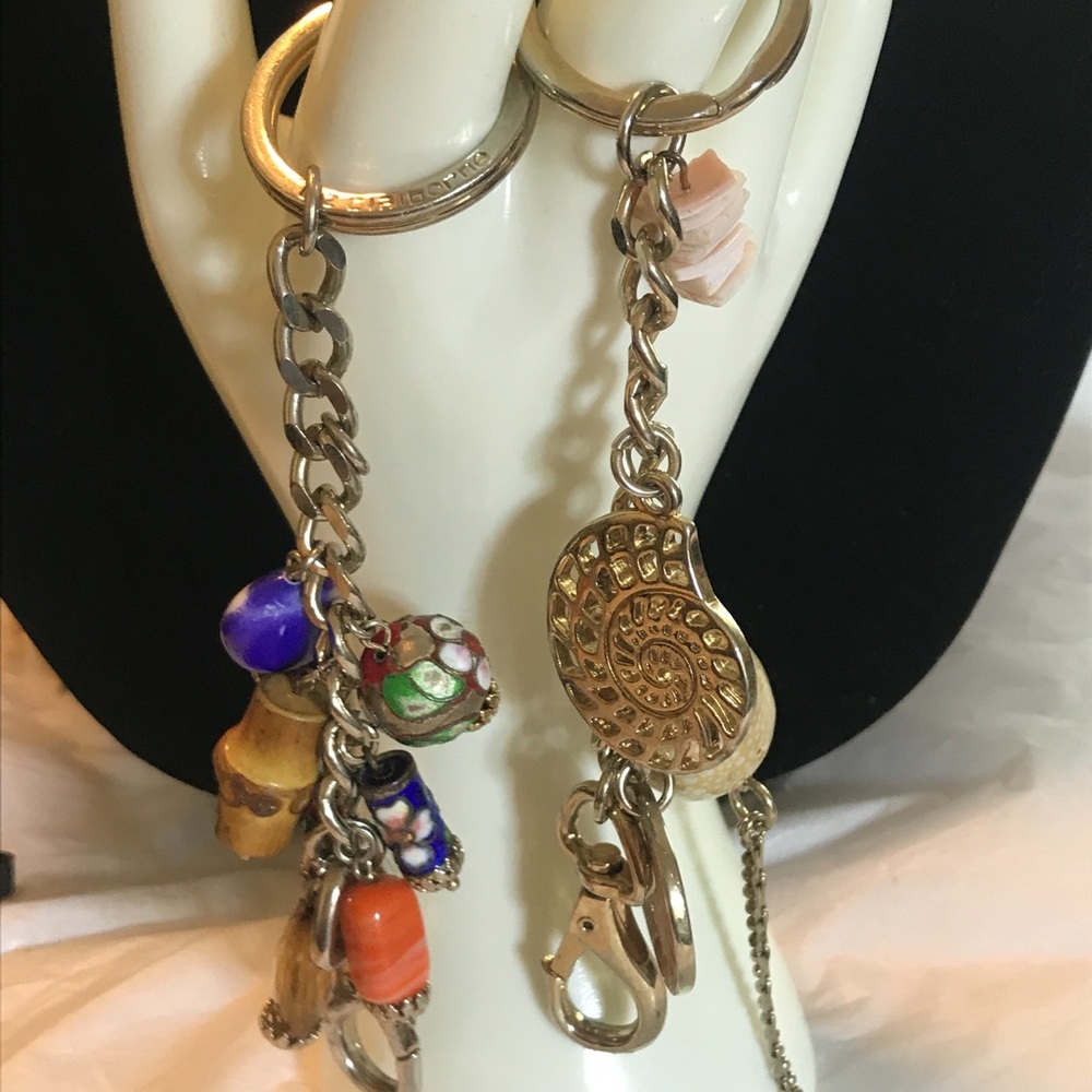 Two Liz Claiborne key chains purse fobs